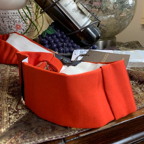 SALE🔥Authentic GUCCI wool/Silk stretchable buckle belt - Picture 3 of 8